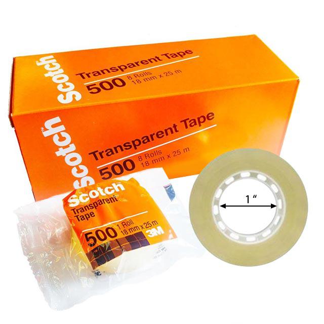 3M Scotch 500 Tran/Tape 18mmx25m (3/4''X27.3YDS)